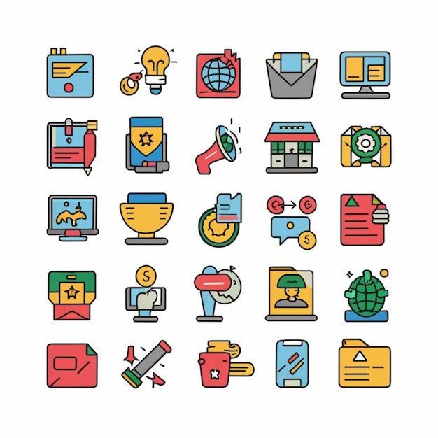 Marketing Icon vector set