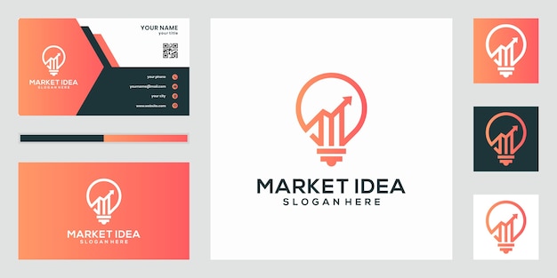 Logo di idee di marketing, modelli di logo di idea