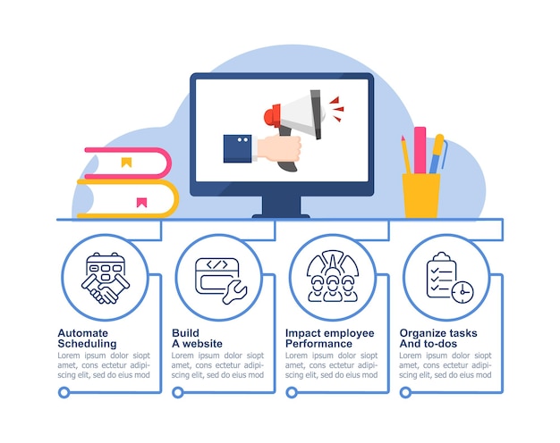 Vector marketing infographic grafiek ontwerpsjabloon