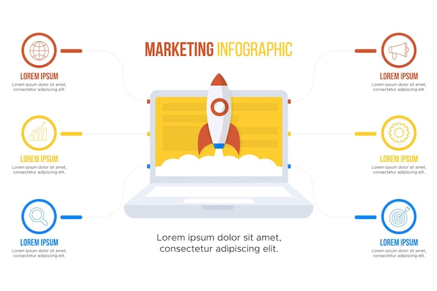 Modello di infografica di marketing