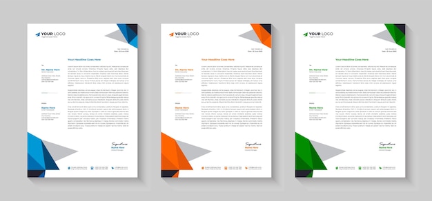 Marketing letterhead Vector template Design05