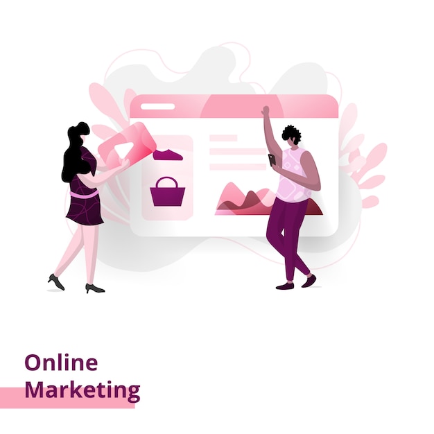 Marketing Online illustratie