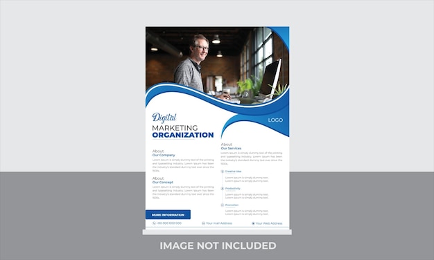 Marketing organization flyer design template