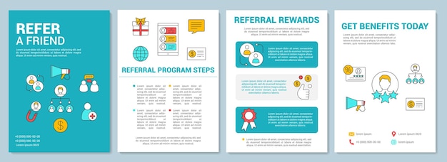 Marketing referral program brochure template layout