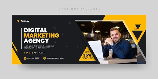 Marketing social media facebook cover and web banner template