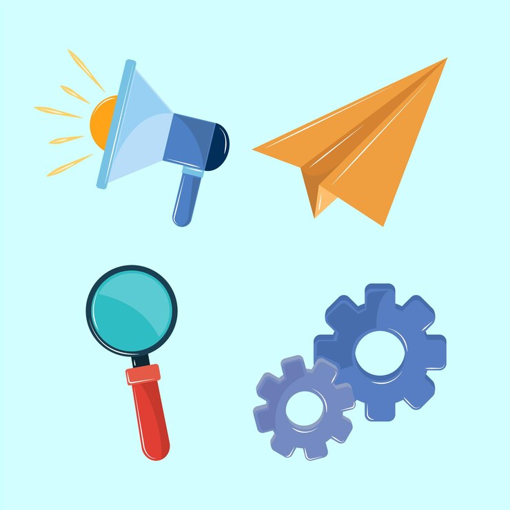 Vector marketing social media