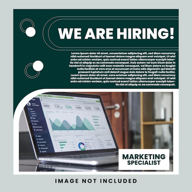 marketing specialist hiring social media post