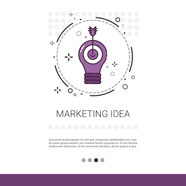 Marketing vision business idea banner