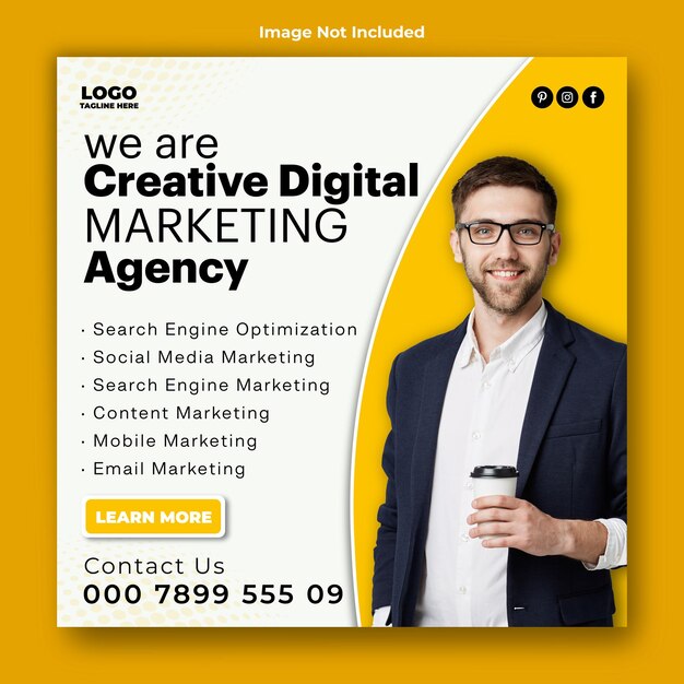 Marketingadvertenties promotie social media post sjabloon ontwerp