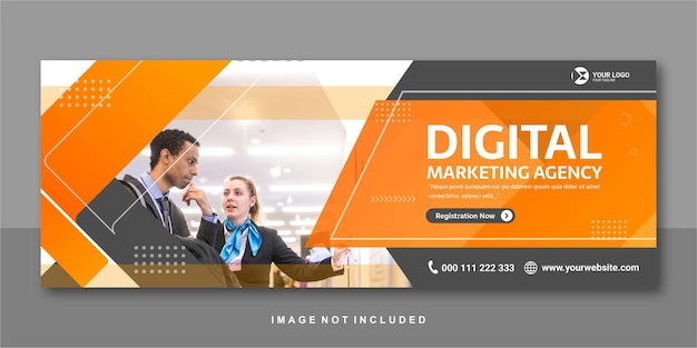 Marketingbureau facebook banner premium design