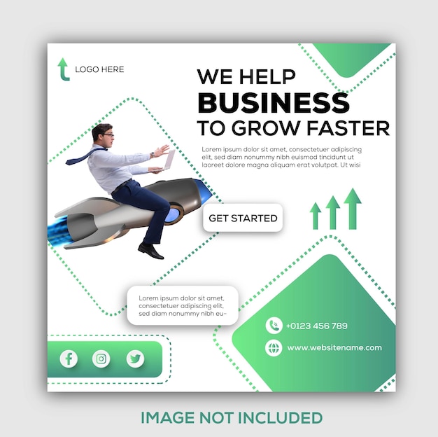 Marketingbureau social media post banner