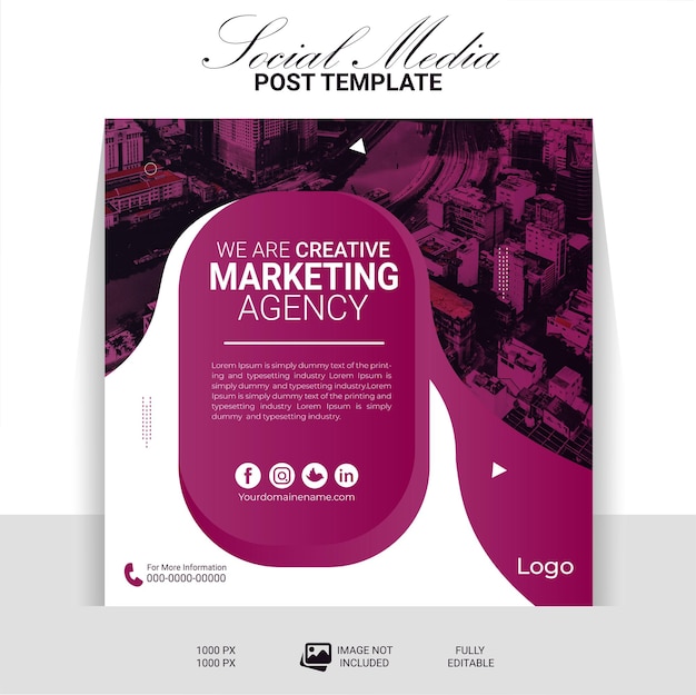 Marketingbureau social media post design