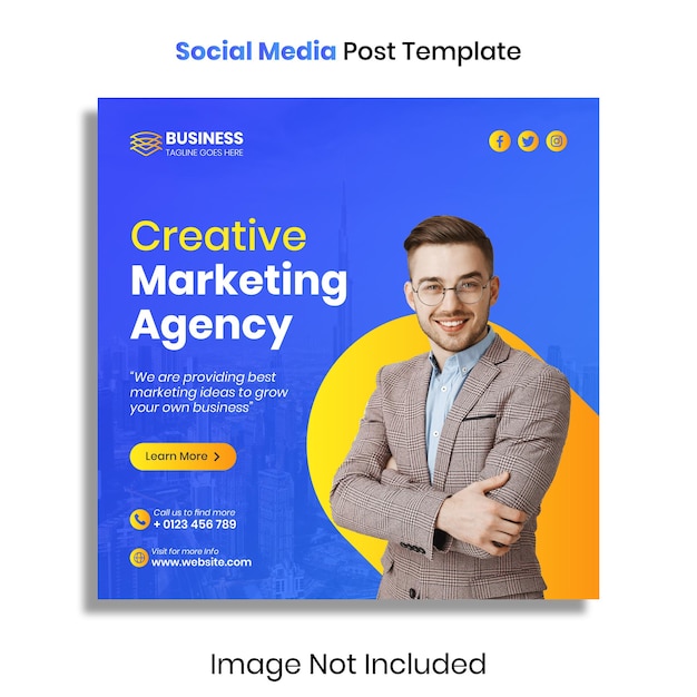 Marketingbureau social media post design