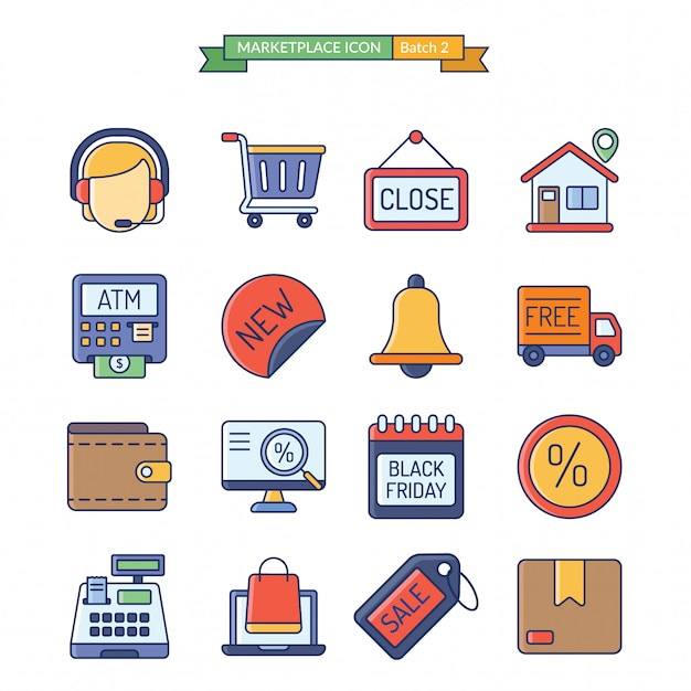 Vector marketplace icon 2