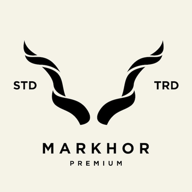 Markhor head animal logo design inspiration