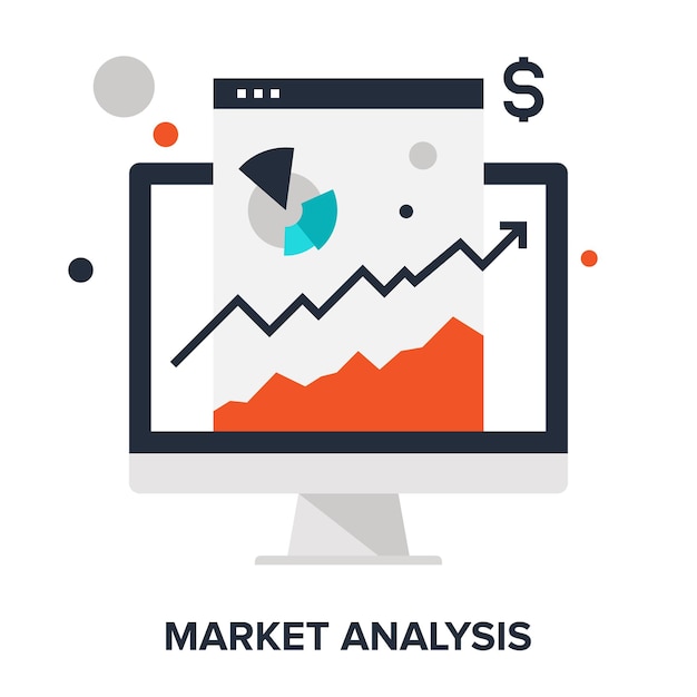 Markt analyse concept