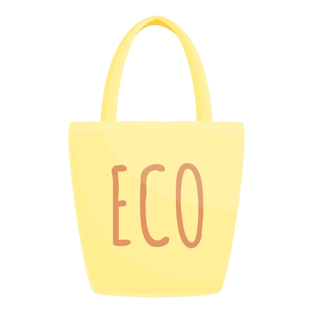 Vector markt eco tas pictogram cartoon van markt eco tas vector pictogram voor webdesign geïsoleerd op een witte achtergrond