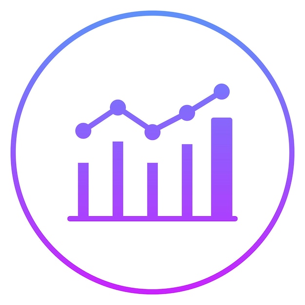 Marktstatistieken vector icoontje illustratie van Business Startup icoonset