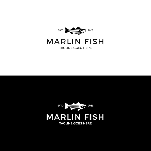 Marlijn vis logo ontwerp