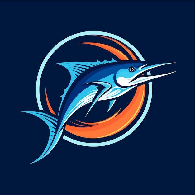 Marlin logo illustration vector design template