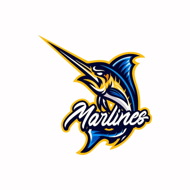 marlines esport mascot logo design