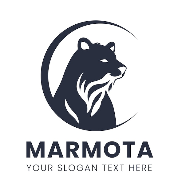 Marmot logo silhouet illustratie op vector