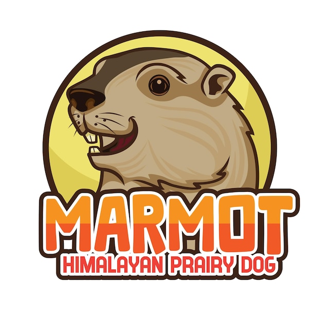 Marmot Prairie Dog Logo Mascotte Vectorontwerp