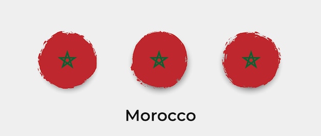 Marokko vlag grunge bubbels pictogram vectorillustratie