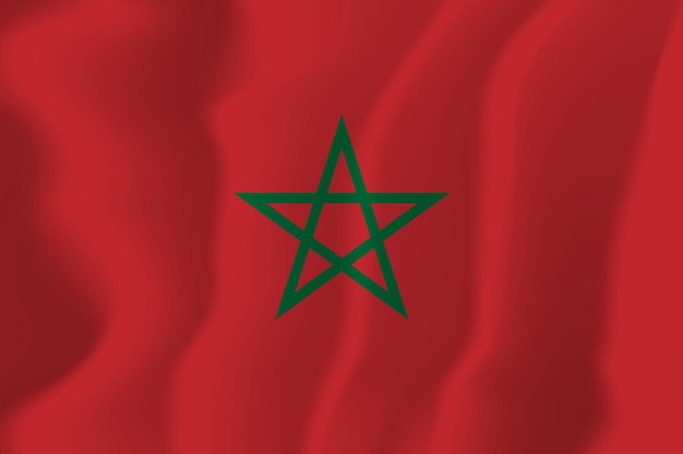 Marokko zwaaide vlag illustratie vector achtergrond