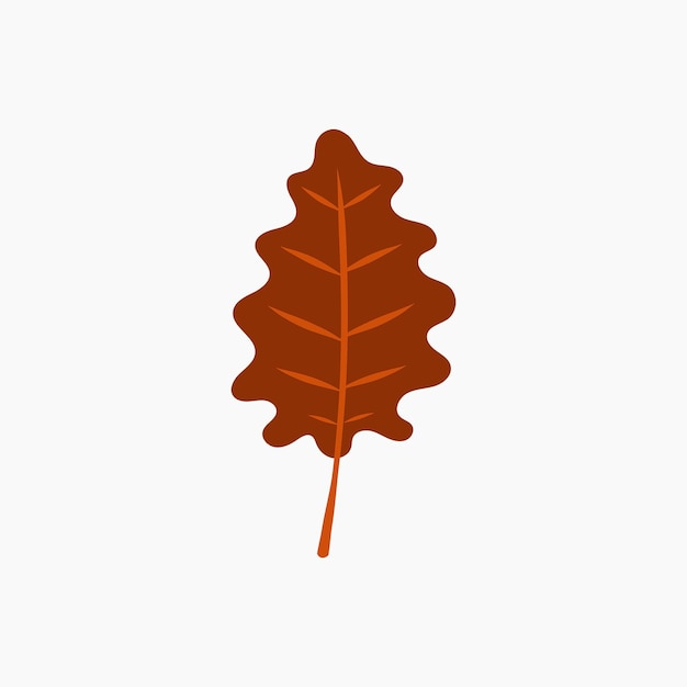 Vector maroon autumn leaf element