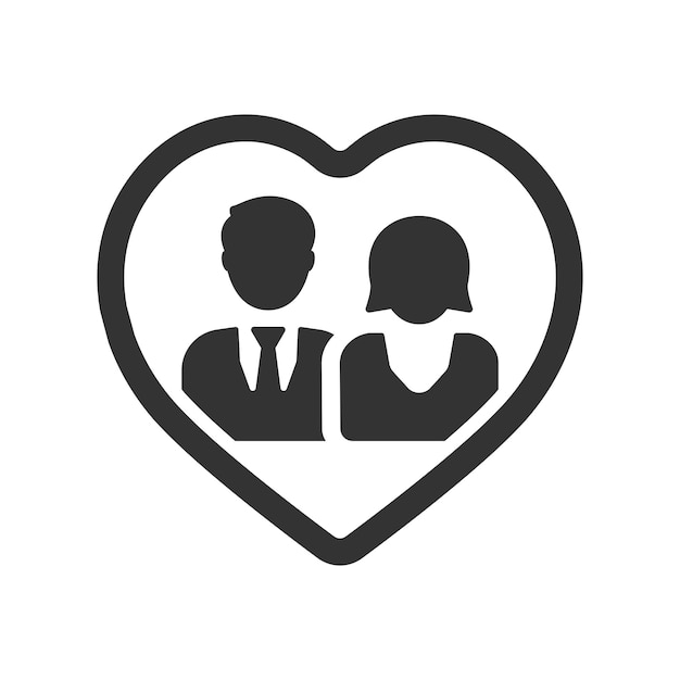 Vector marriage insurance icon