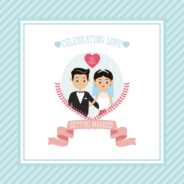 Married concept with icon design