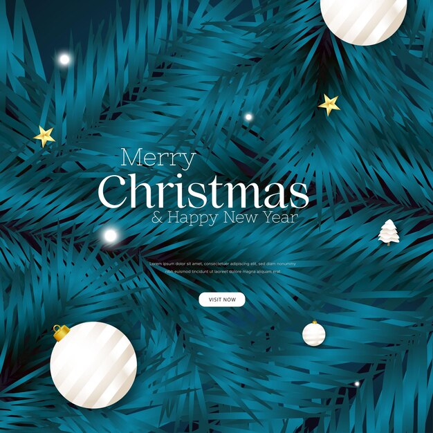 Marry Christmas banner background and happy new year 2023 template