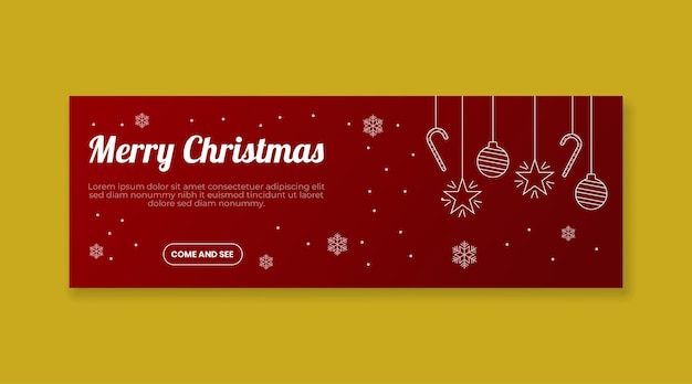 Marry Christmas Banner Template