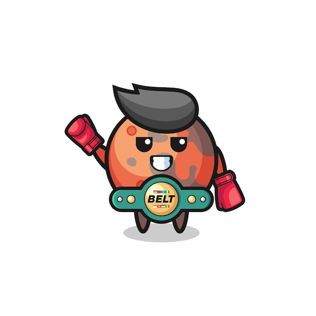 Mars boxer mascot character cute design