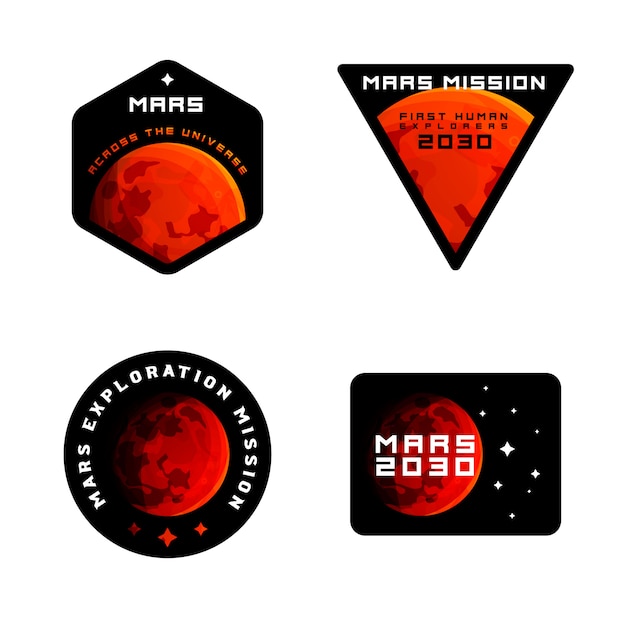 Mars exploratie missie badge