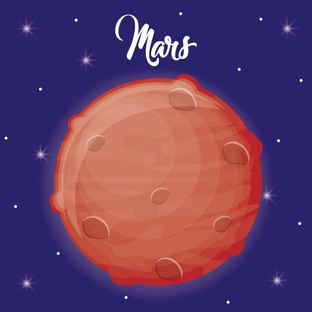 mars planet icon 