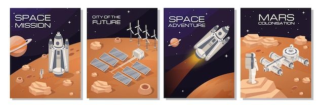 Mars-posters ingesteld