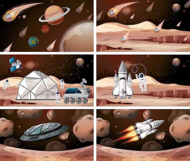 Mars space scene set