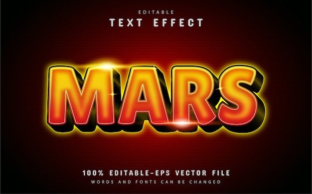 Mars teksteffect bewerkbaar