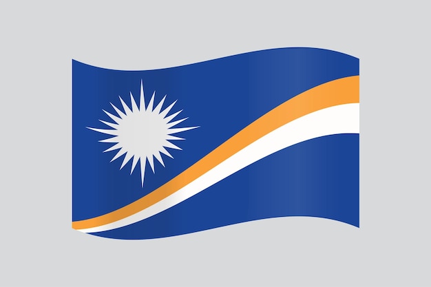 Vector marshall islands flag and map design