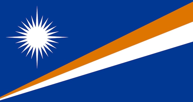 Marshall Islands flag simple illustration for independence day or election