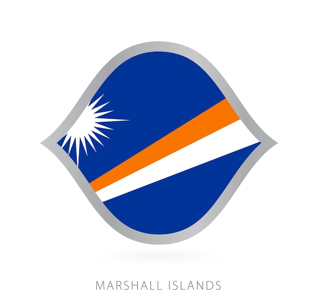 Marshall Islands national team flag in style for international basketball competitions