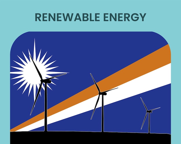 Vector marshall islands renewable energy environmental and ecological energy idea