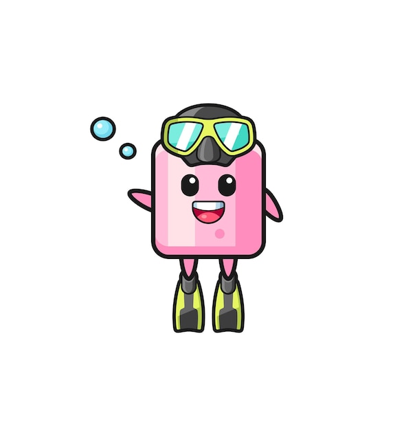 the marshmallow diver cartoon character
