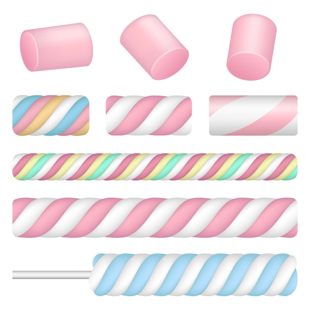 Vector marshmallow pictogramserie