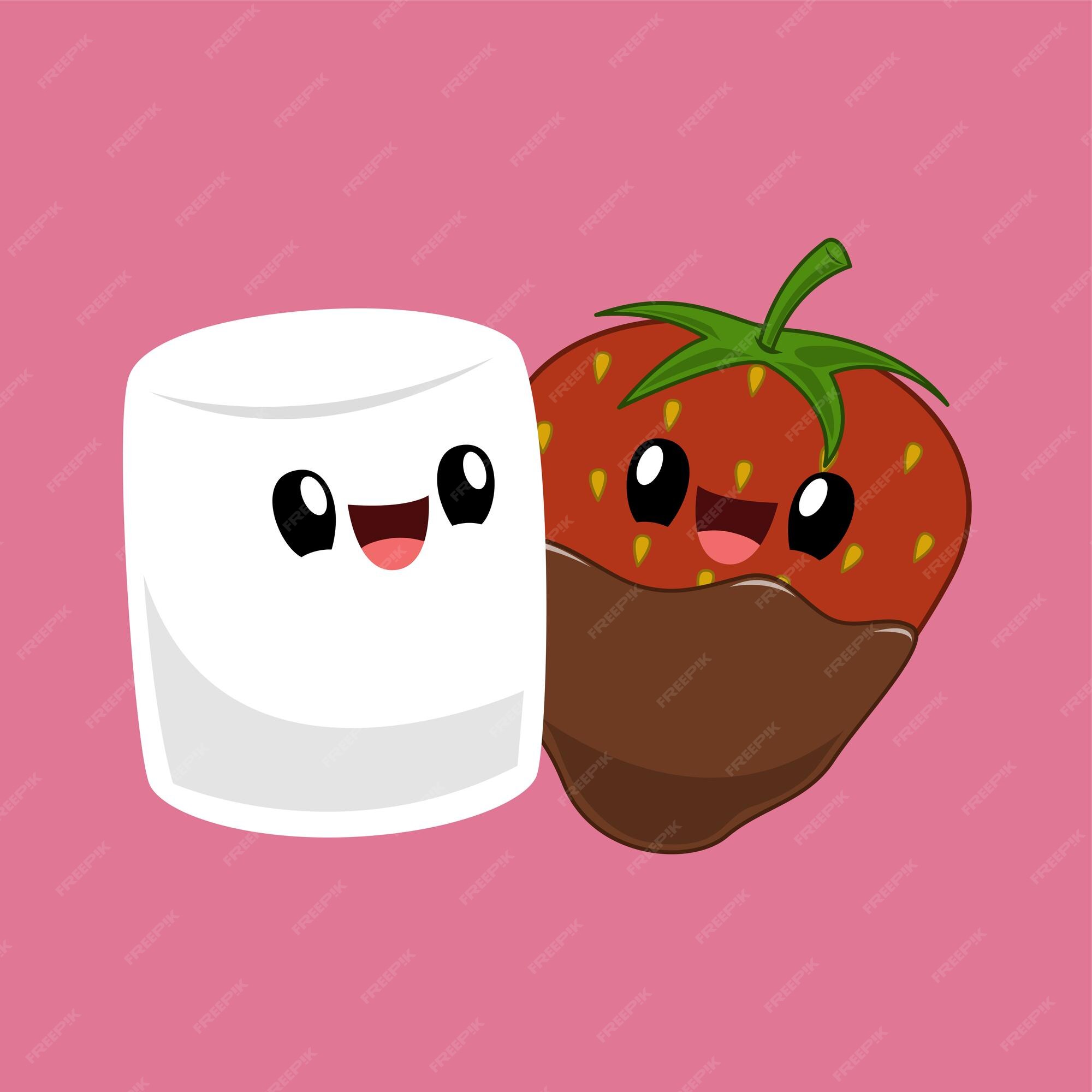 Kawaii Cute Fruits Sticker Image, in the Style of Kawaii Art, Meme