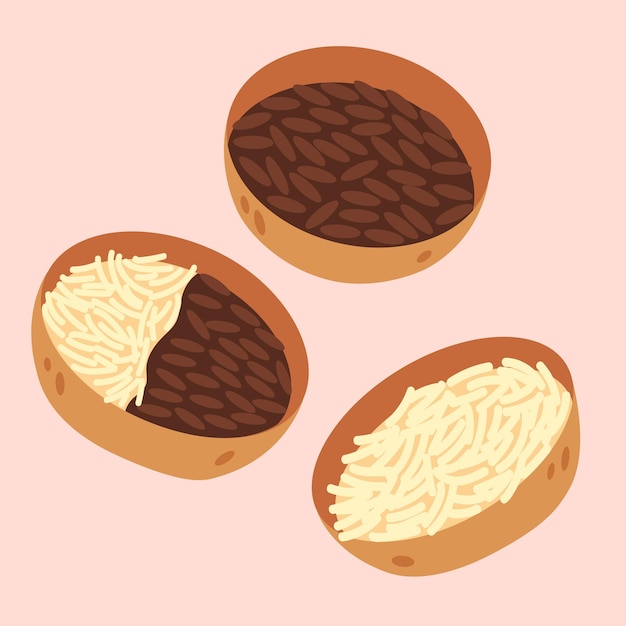 Martabak mini Indonesian dessert cartoon vector