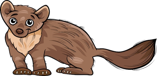 marten animal cartoon illustration