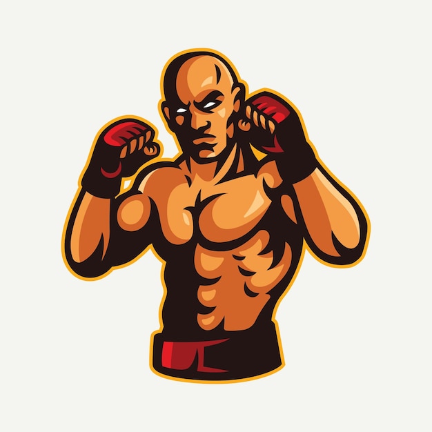 Vector martial art fighter mascot illustration